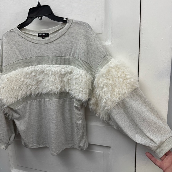 Casual Crewneck Sweatshirt Poof New York Women Medium Gray - Picture 3 of 8